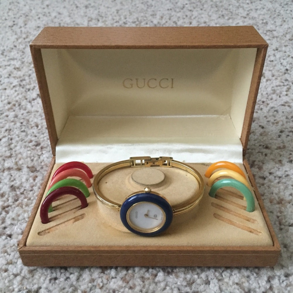 Vintage Gucci Watch with Interchangeable Bezels
